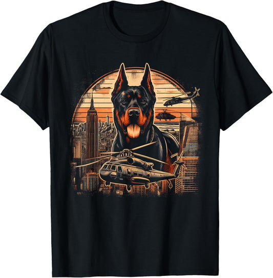 Retro New York City Doberman Pinscher Dog T-Shirt
