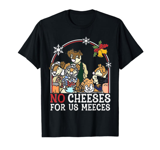Retro Christmas No Cheese 90s For Us Music Meeces T-Shirt