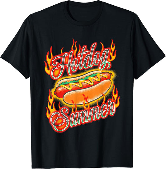 Hotdog Summer Retro Vintage Hot Dog Lover T-Shirt