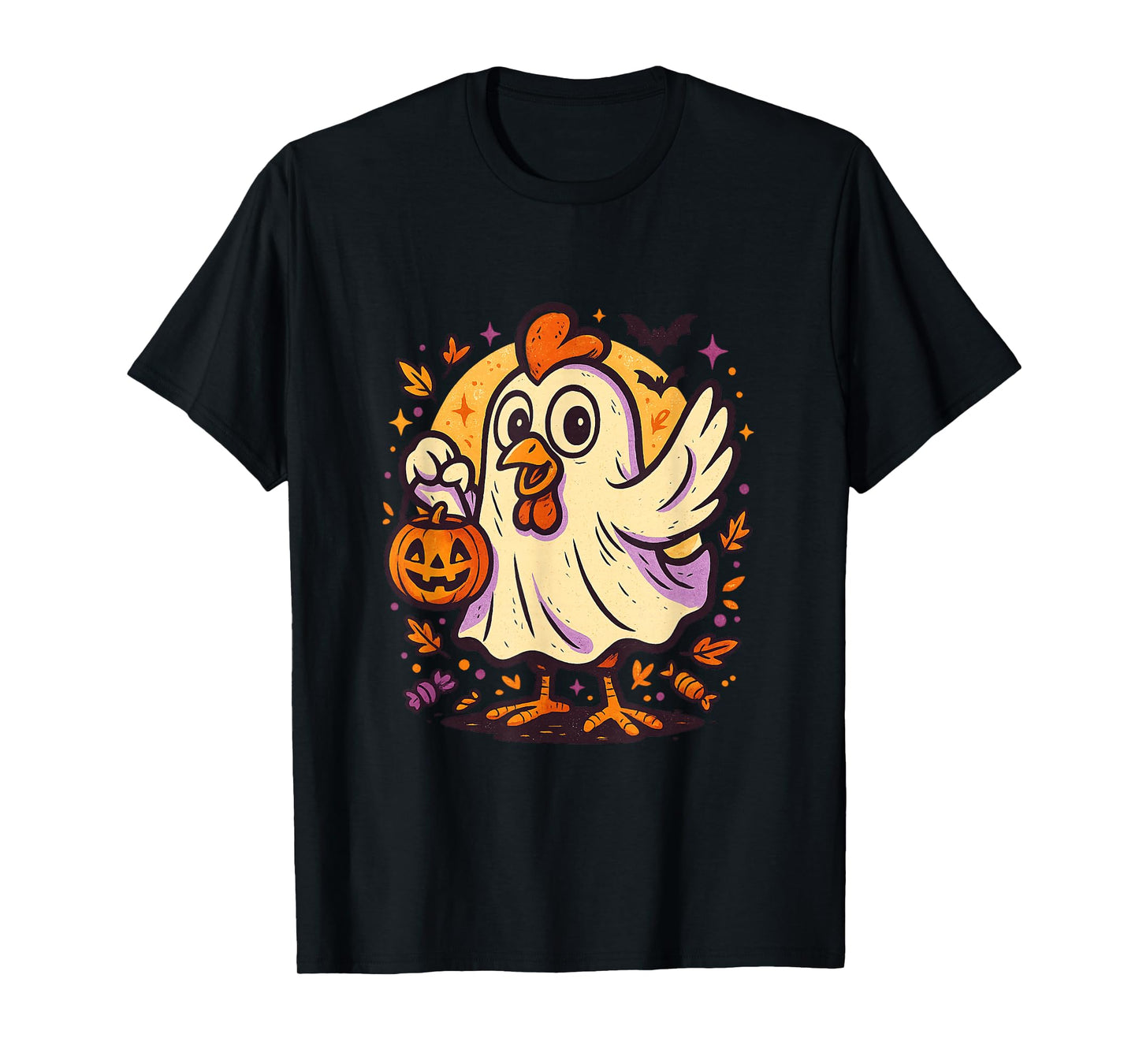 Ghost Chicken Halloween Costume – Funny Farm Poultry T-Shirt