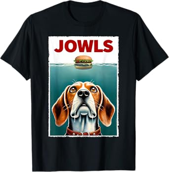 Funny Beagle and Hamburger Parody Jowls Dog Lover T-Shirt