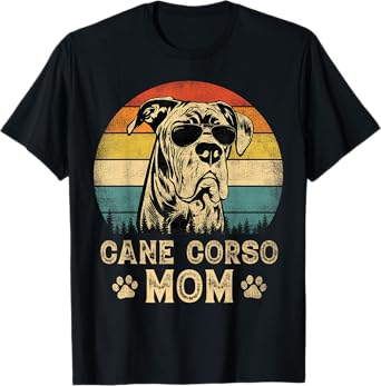 Vintage Cane Corso Mom Dog Lovers Mother's Day T-Shirt for Men Women