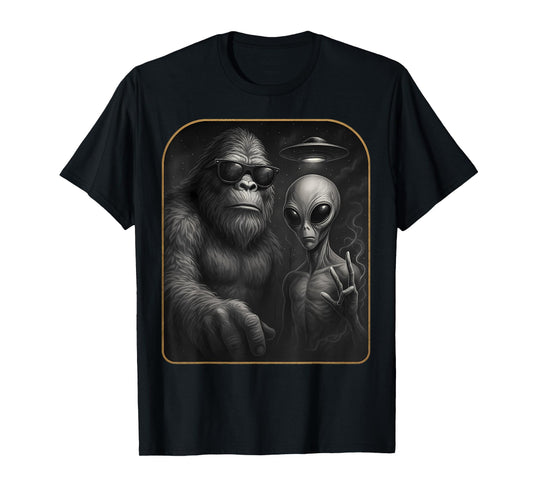 Bigfoot Alien UFO T-Shirt