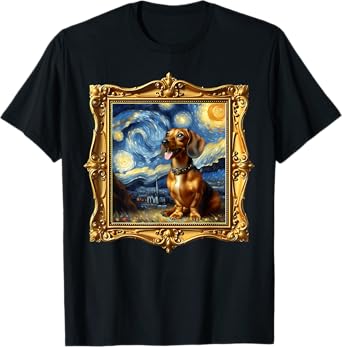 Dachshund Starry Night Dachshund T-Shirt