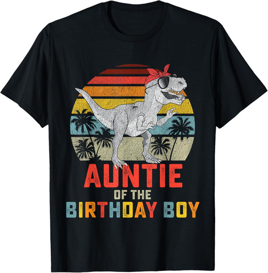 Auntie Dinosaur of the Birthday Boy Matching Family T-Shirt