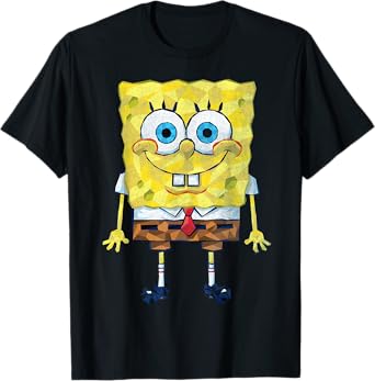 Spongebob SquarePants Geometric Textured Design T-Shirt T-Shirt