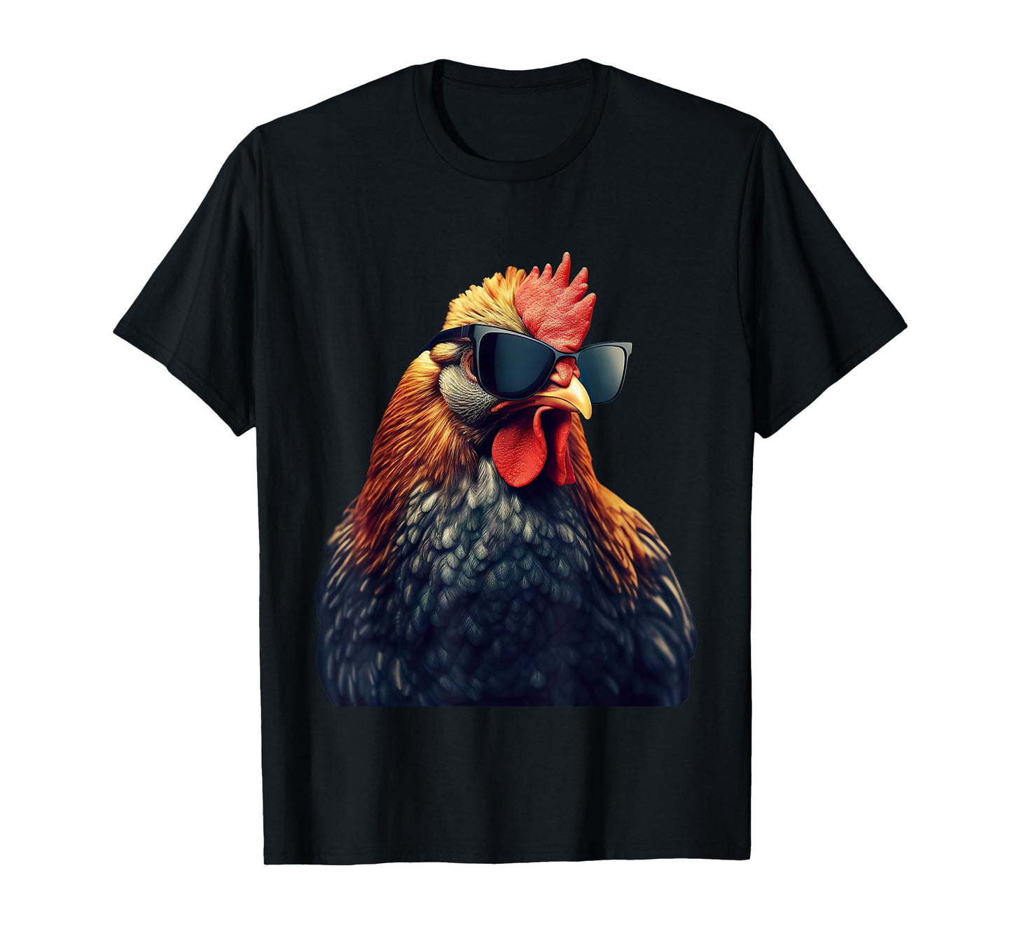 Retro Vintage Chicken Cool Rooster Wearing Sunglasses T-Shirt