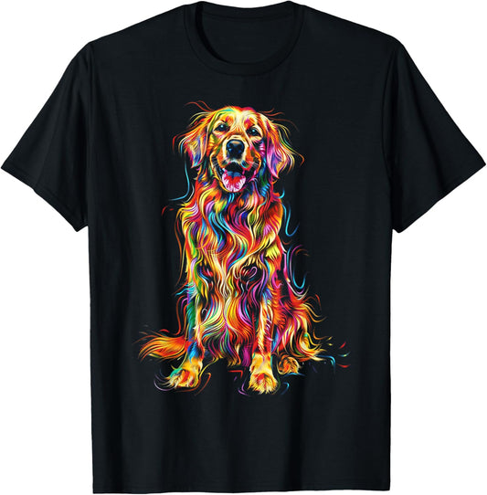 Golden Retriever Dog Motif Pet Art Golden Retriever T-Shirt