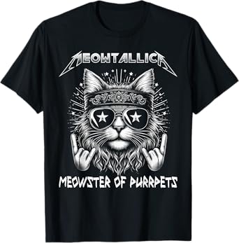 Meowtallica Meowster Of Purrpets - Funny Cat T-Shirt for Men Women Kids
