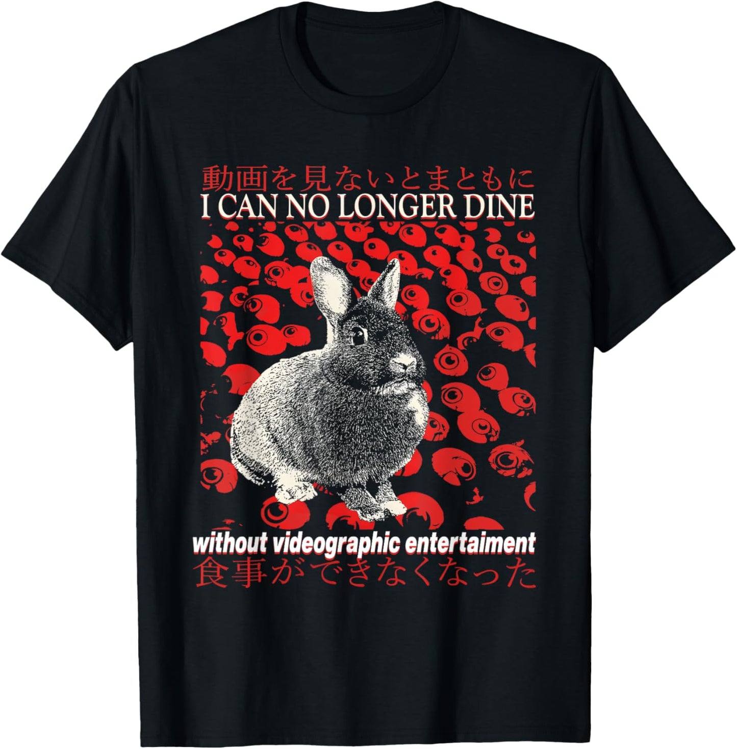 I Can No Longer Dine Rabbit Vintage Japanese T-Shirt