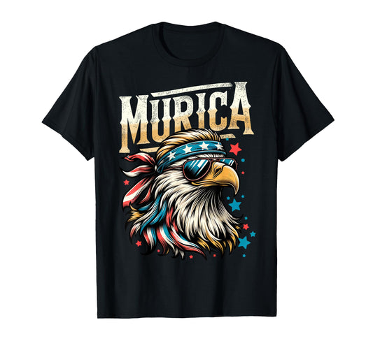 4th of July Patriotic Funny Eagle July 4th USA Murica T-Shirt
