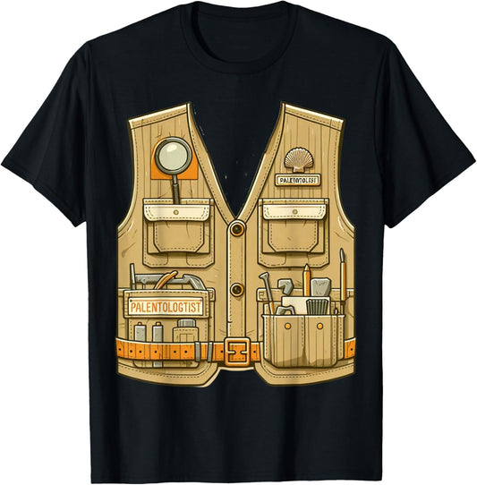 Adult Kids Halloween Paleontologist Dinosaur Hunter Costume T-Shirt