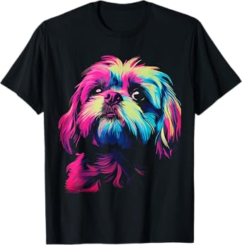 Shih Tzu Graphic Pet Illustration Dog Shih Tzu T-Shirt