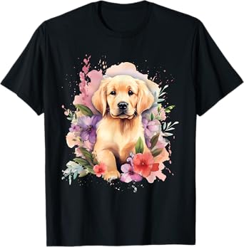 Watercolor Golden Retriever T-Shirt