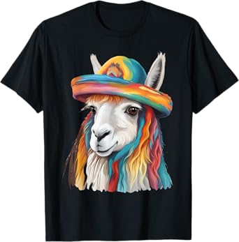 Cute Llama Costume Cotopaxi National Park Alpaca Ecuador T-Shirt