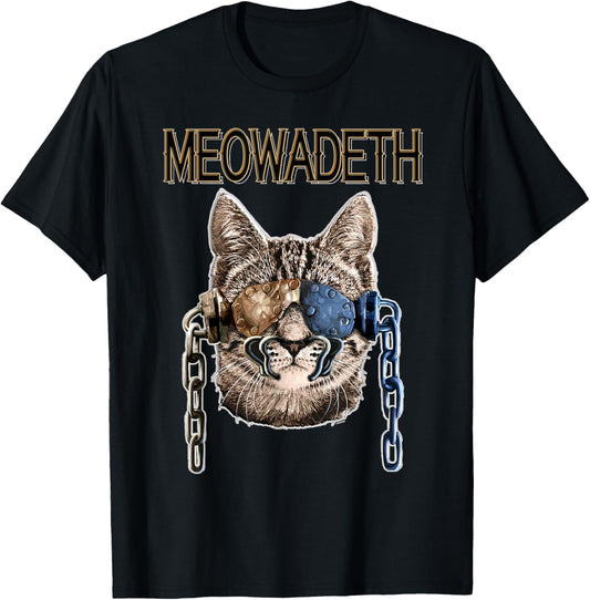 Love Meowadeth The Music Cute Cats Classic Design Rock Band T-Shirt