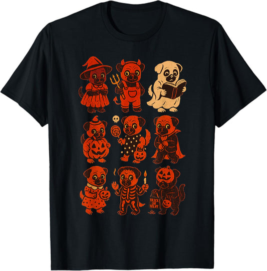 Cute Halloween Pug Costumes for Fun Fall Festivities T-Shirt