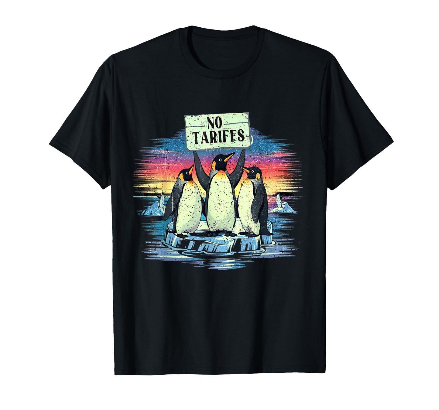 Funny Penguins NO TARIFFS Taxes T-Shirt