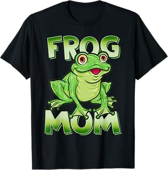 Frog Mom T-Shirt Cute Frog Owner Tadpole Lover Graphic Tee