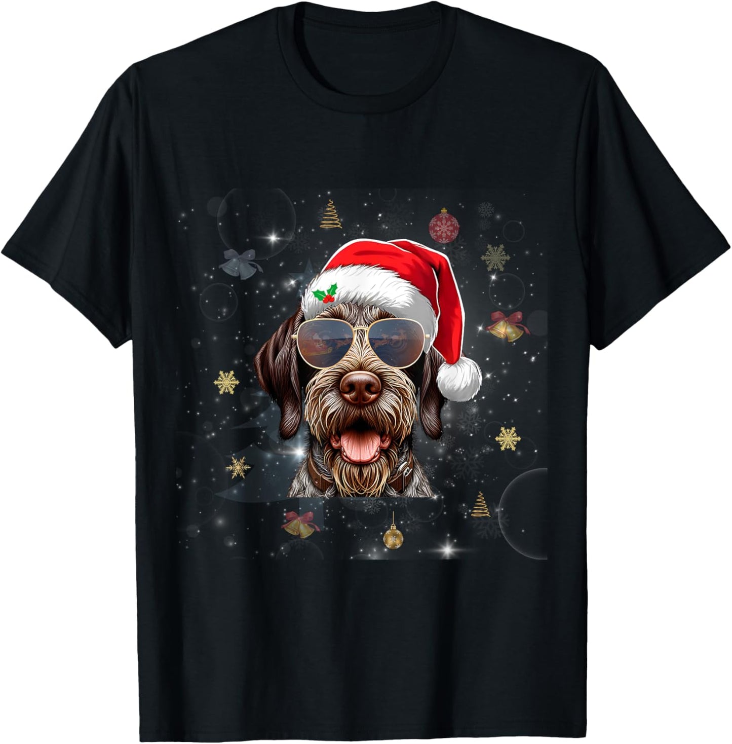 German Wirehaired Pointer Dog Lover Men Women Kids Christmas T-Shirt