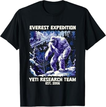 Graphic Everest Expedition Yeti Research Team Funny Animal T-Shirt