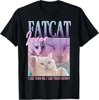 Fat Cat White Kitten Thick Pet Cat Owners T-Shirt