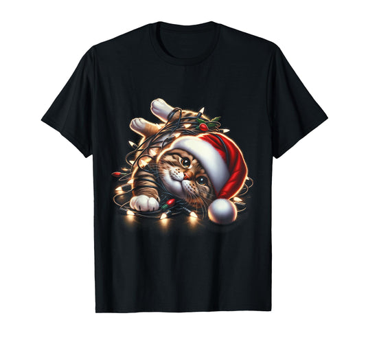 Christmas Cat Lover Funny Festive Holidays Cute Kitten Xmas Men Women Kids T-Shirt