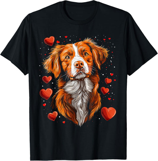 Valentine's Day Nova Scotia Duck Tolling Retriever T-Shirt