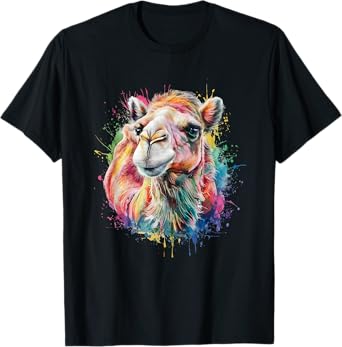Camel Men Woman Colorful Watercolor Camel T-Shirt