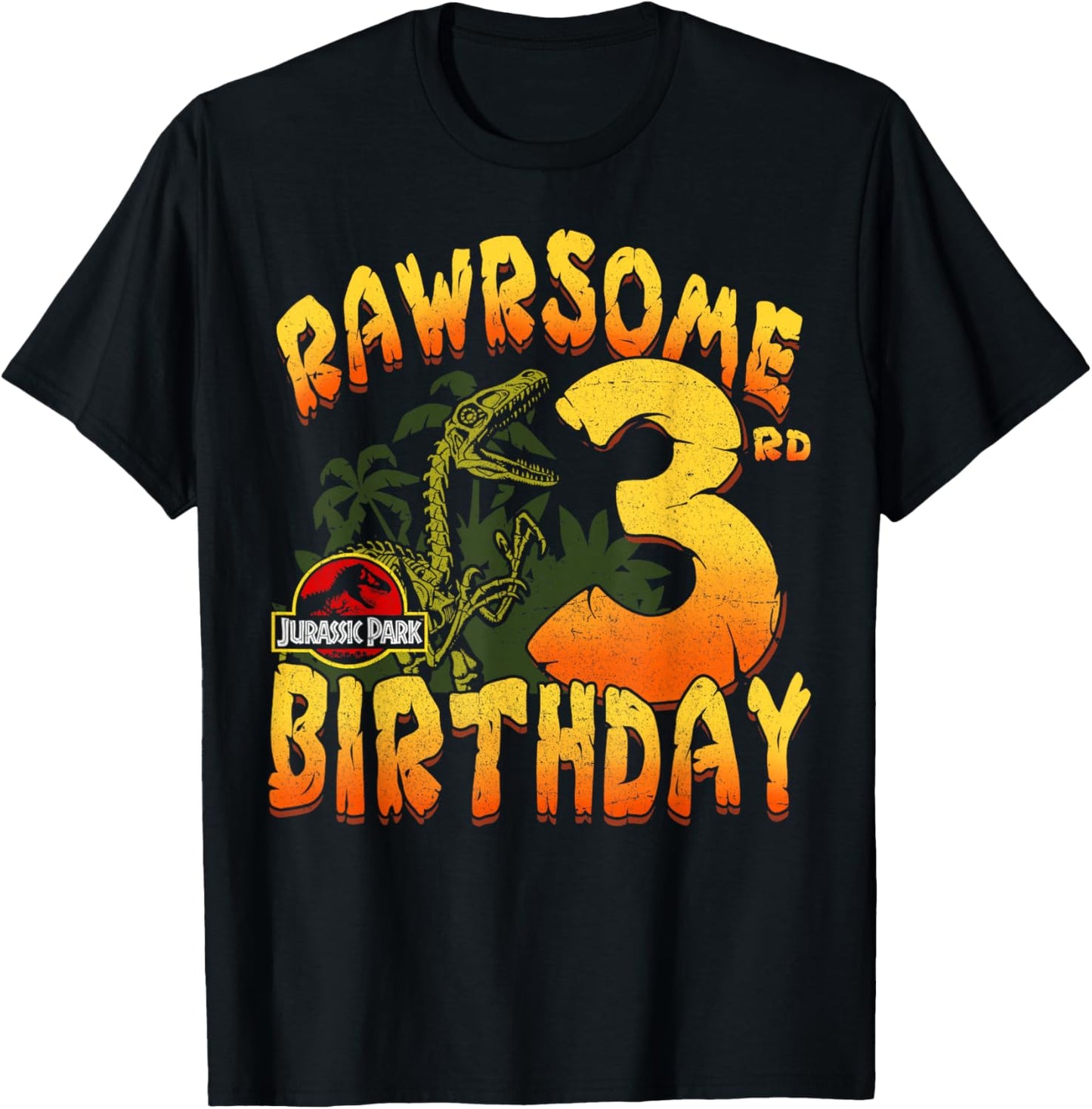 Jurassic Park Rawrsome 3rd Birthday T-Shirt