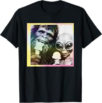 Ice Cream Funny Bigfoot Alien Sasquatch Cryptid Novelty Gift T-Shirt