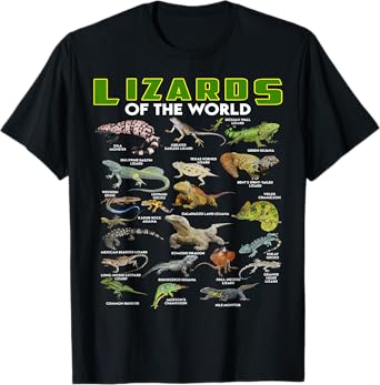 Lizards Of The World Reptile Herpetology Lizard Gifts Funny T-Shirt