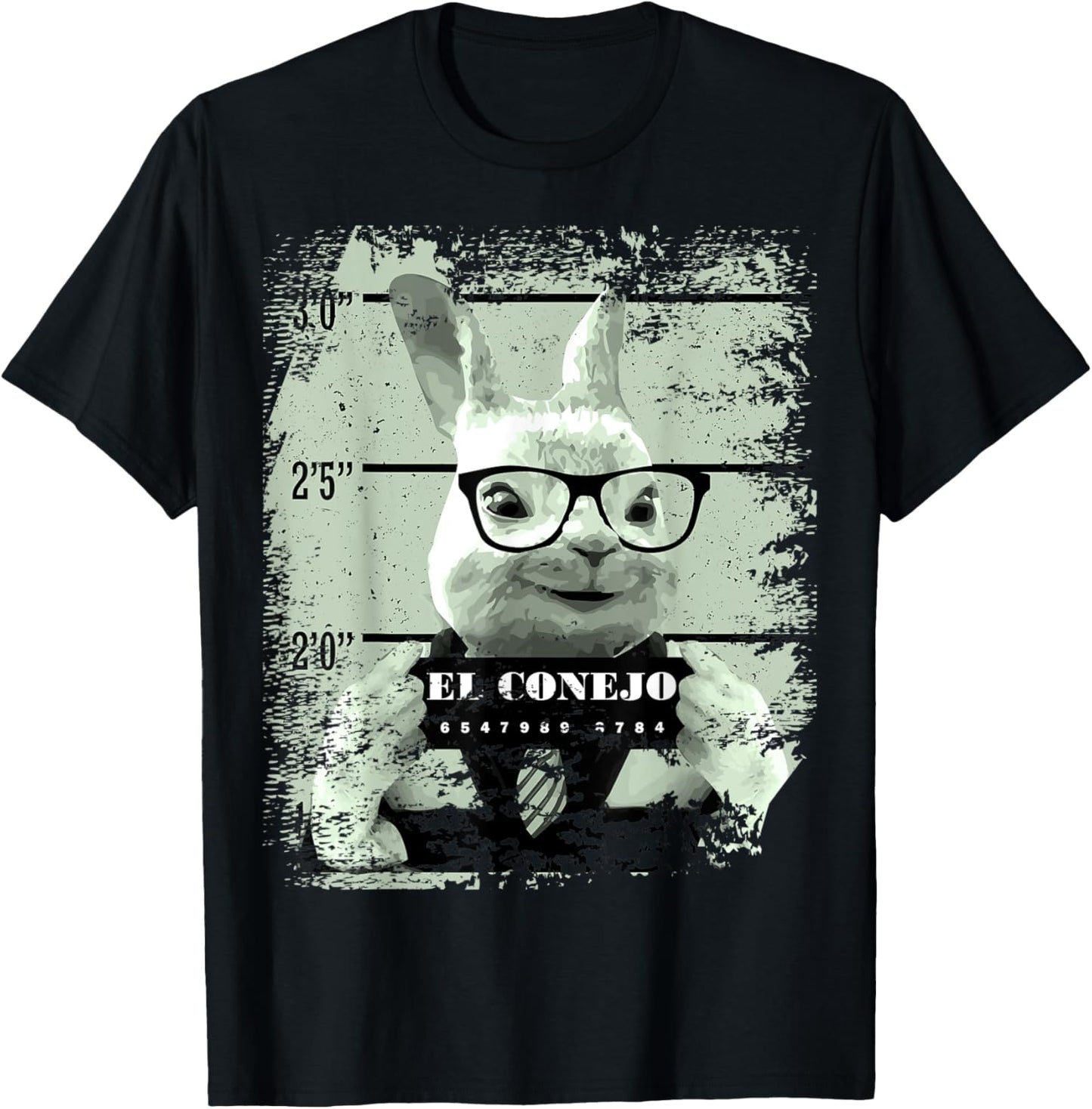 Bunny Mug Shot Rabbit in Jail Mexican El Conejo T-shirt T-Shirt