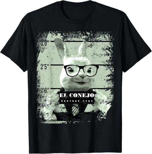 Bunny Mug Shot Rabbit in Jail Mexican El Conejo T-shirt T-Shirt