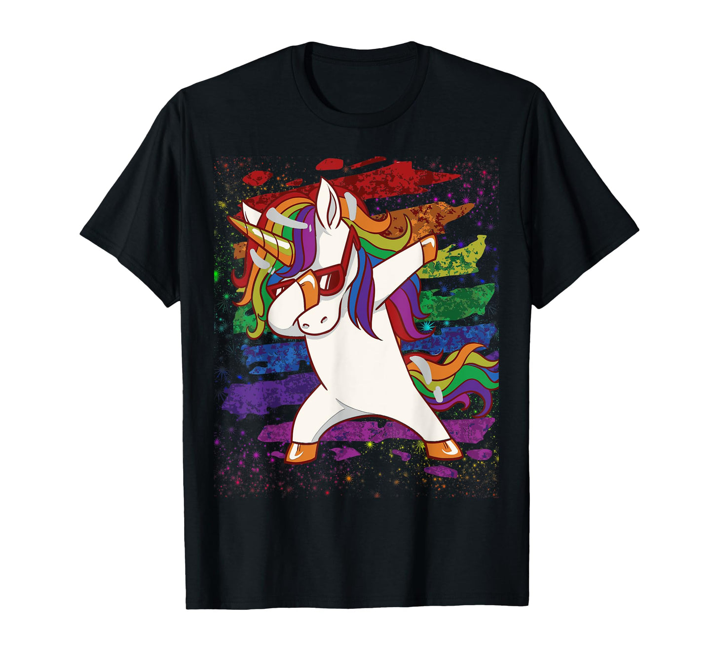 Dabbing Unicorn Magical Rainbow For LGBTQ Gay Pride Unicorn T-Shirt