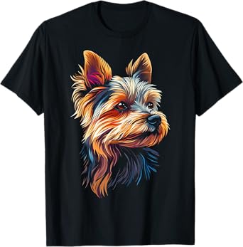 Silky Terrier Dog Motif Pet Illustration Silky Terrier T-Shirt for Men Women Kids