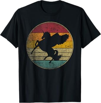 Pegasus Horse Unicorn Vintage Distressed Retro 70s Gift Love T-Shirt