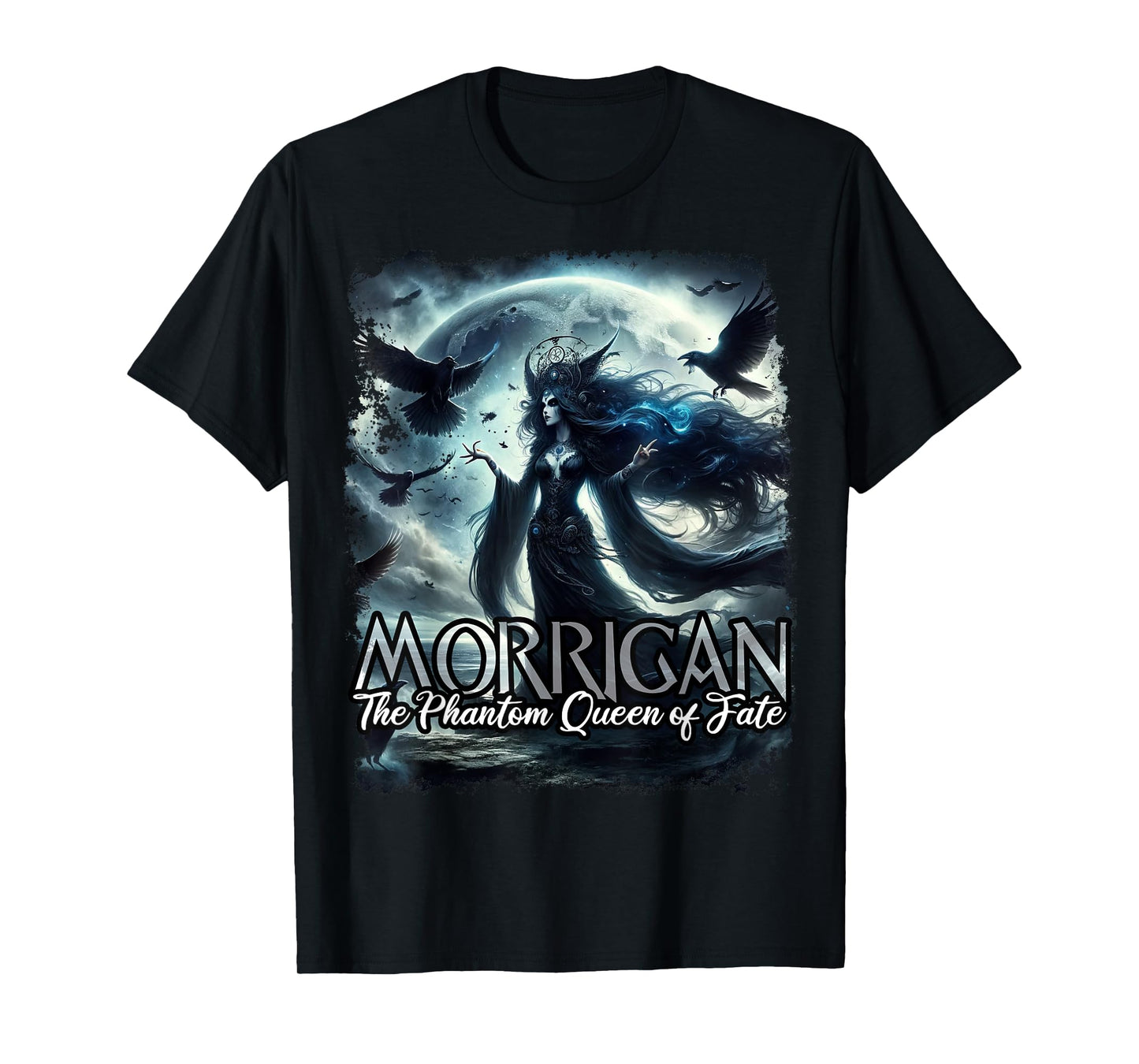 The Morrigan Celtic Irish Mythology Raven Crow War Goddess T-Shirt