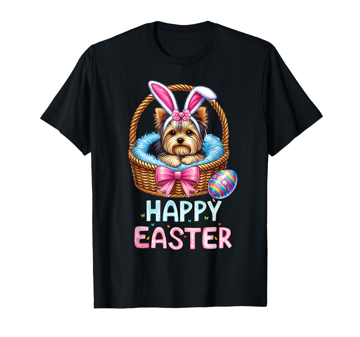 Happy Easter Yorkshire Terrier Dog Lovers Easter Bunny Women T-Shirt
