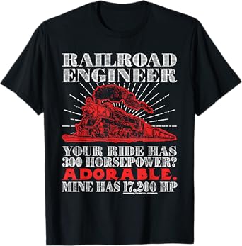 Railroad Engineer: Horsepower - Funny Train T Shirt T-Shirt