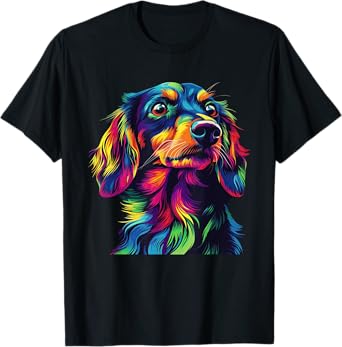 Colorful Dachshund Pop Art Dog Lovers Gift T-Shirt