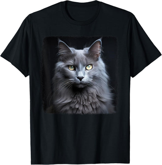 Nebelung Cats Kitten Nebelung Cat T-Shirt, Small, Black