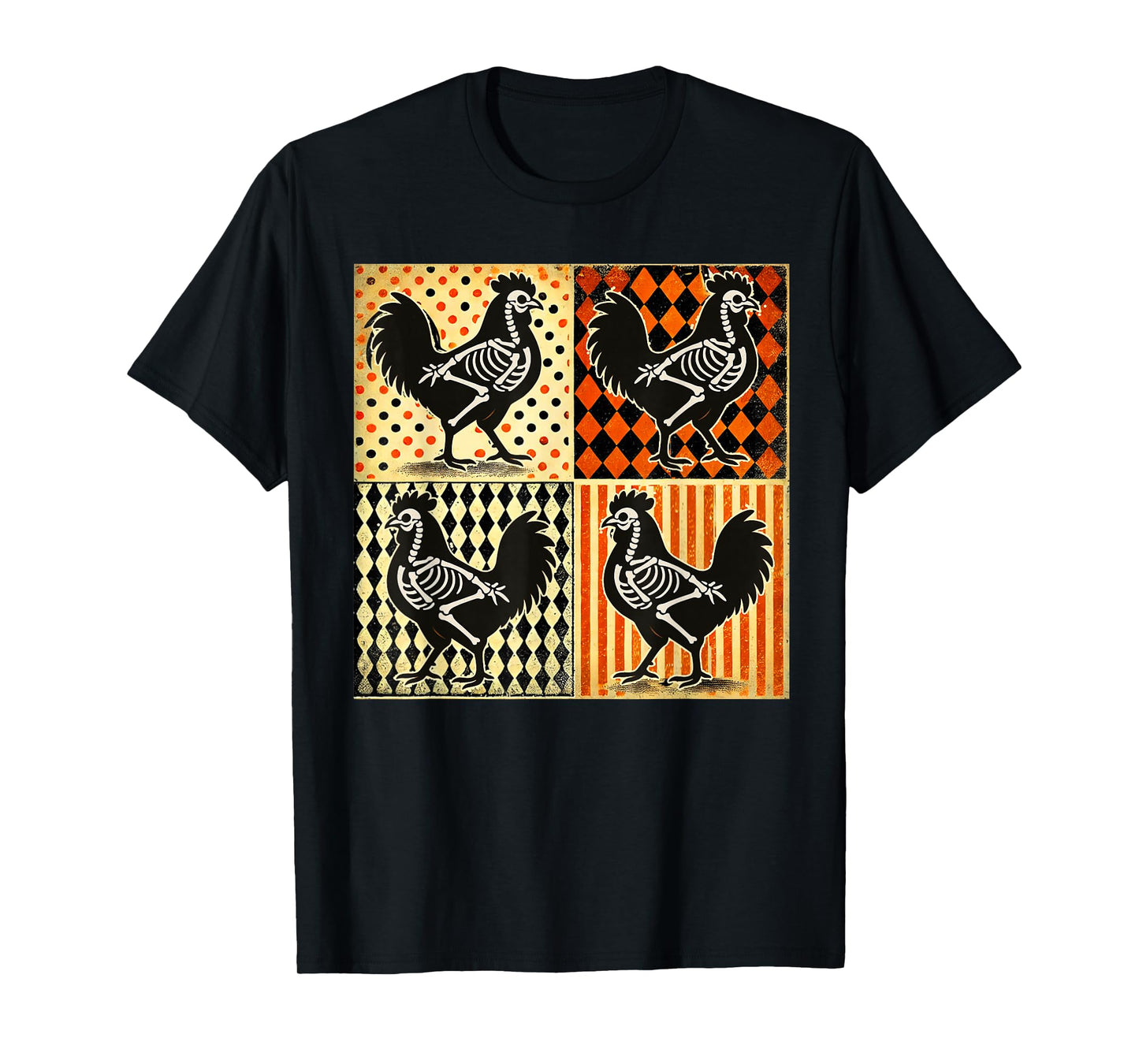 Halloween Chicken Skeleton Chicken Farm Animal Spooky T-Shirt