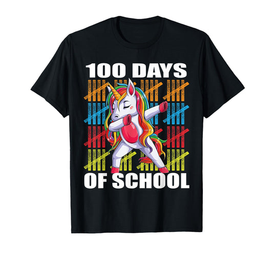 Happy 100th Day of School Unicorn Kids Teachers 100 Days T-Shirt