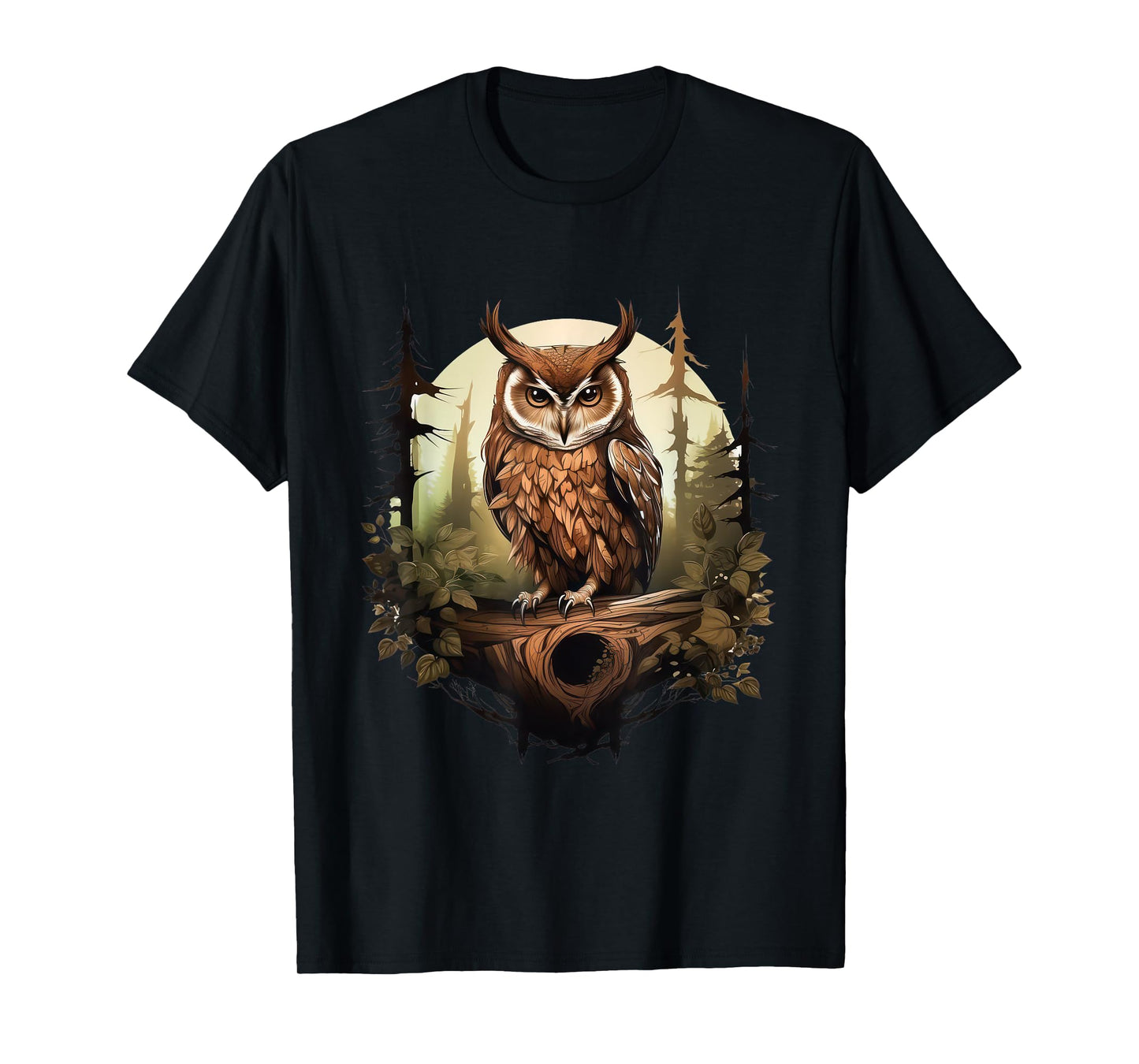 Owl Forest Graphic Women Men Girls Boys T-Shirt