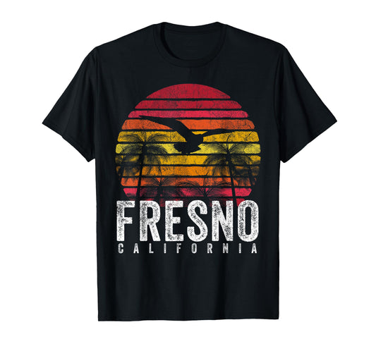 Fresno California CA Vintage Retro Distressed Style Gift T-Shirt