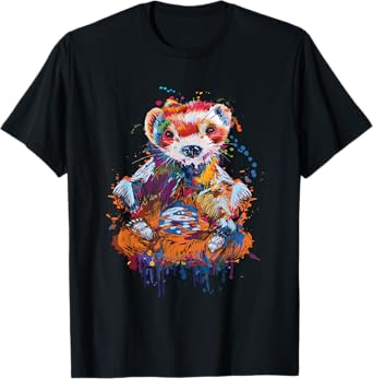 Colorful Ferret - Zoo Animal Ferret Lover T-Shirt