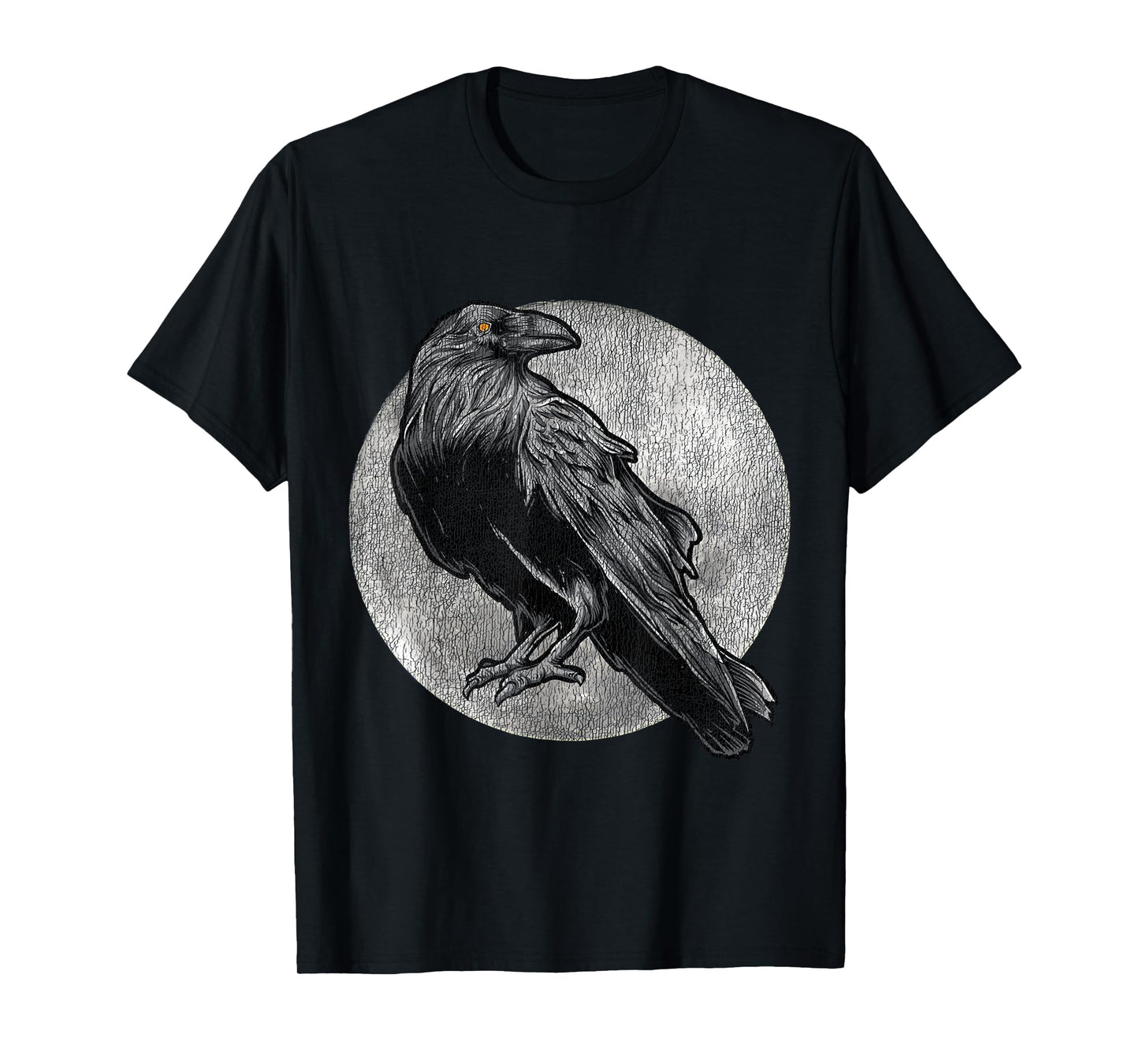 Full Moon Raven Bird Gift Scary Crow T-Shirt