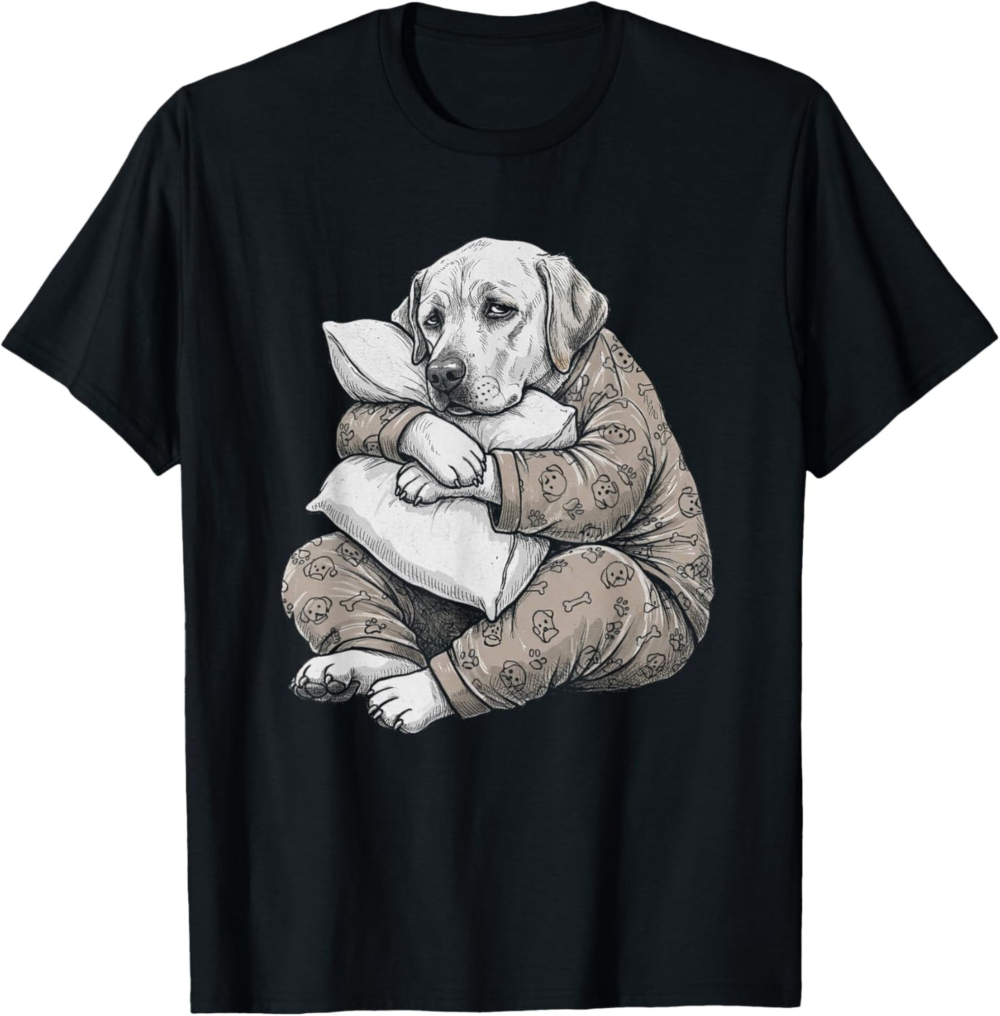 Funny Sleepy Labrador Retriever Pajama Men Women Kids Lab T-Shirt