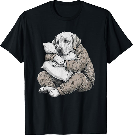 Funny Sleepy Labrador Retriever Pajama Men Women Kids Lab T-Shirt